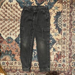 Cat and Jack Kid Black Cargo Pants